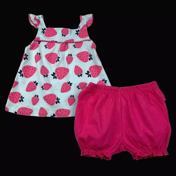 Child of Mine by Carters Baby Girls Shorts Bodysuit-Dress Outfit Sz 3-12 Months - Picture 2 of 4